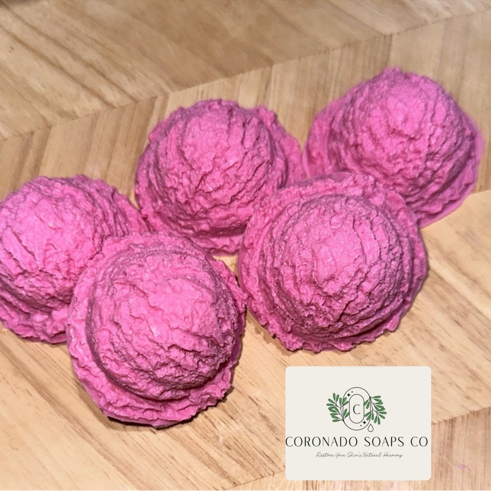 Icecream scoop Strawberry macaroon soap
